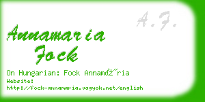 annamaria fock business card